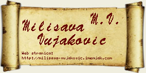 Milisava Vujaković vizit kartica